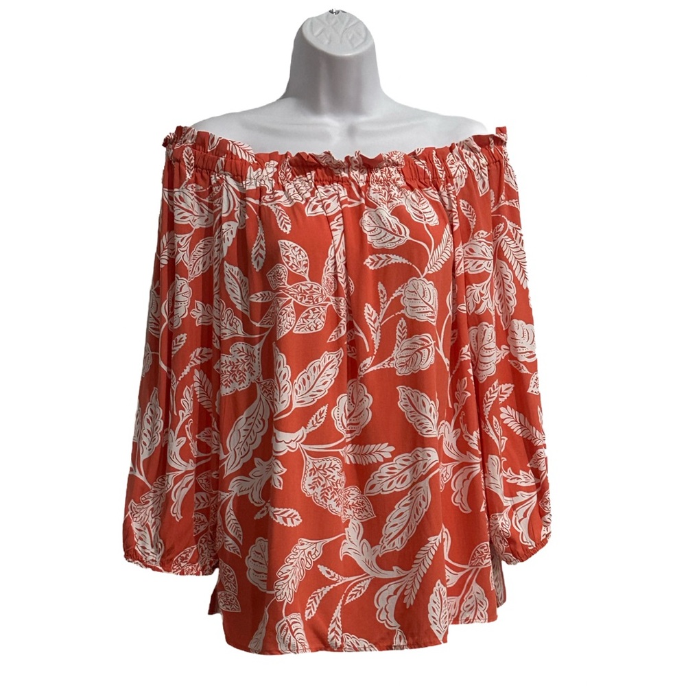 Ann Taylor Off-Shoulder Floral Blouse